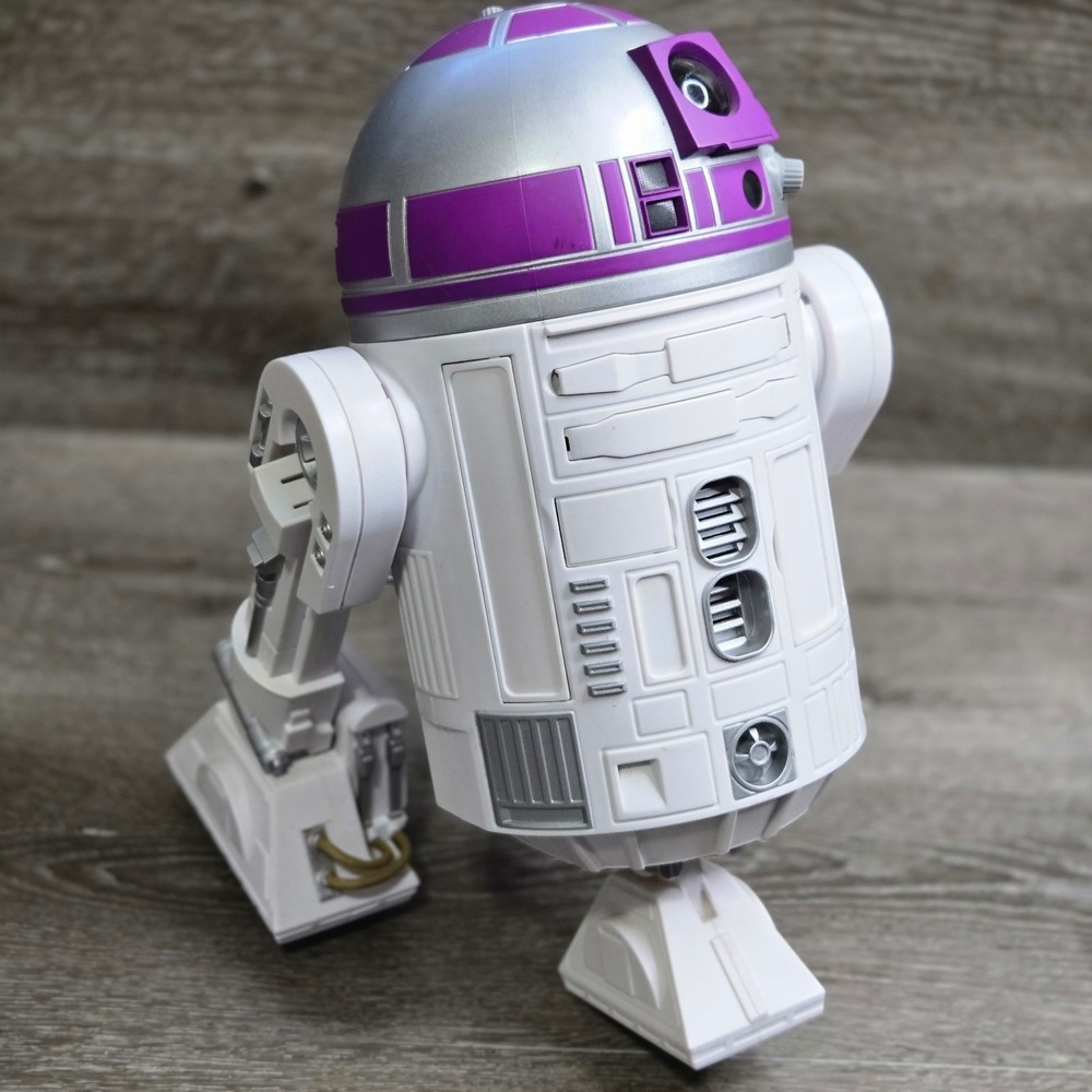 Disney Star Wars R2 Unit Purple White Droid Depot Tested w/ Remote & Bag - Picture 6 of 17